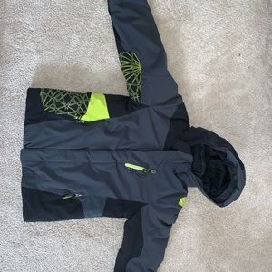 Spyder Boys Black and Yellow Ski Jacket